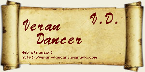 Veran Dancer vizit kartica